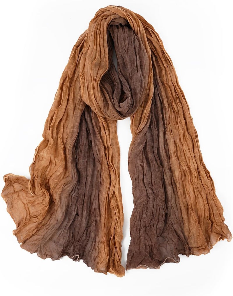 GERINLY وشاح شتوي بتصميم كتلة الألوان للرجال، لفات رقبة طويلة، شال بأسلوب حضري، هدية للرجال - Image 1