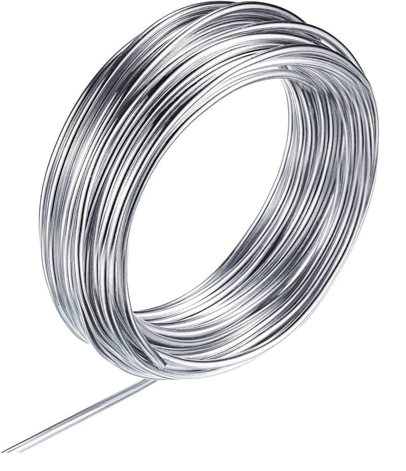 ART IFACT 20 Meters 9 Gauge 37mm Aluminium Silver Art and Craft Wire for Jewellery Making Flower Decoration and Floral Arrangement