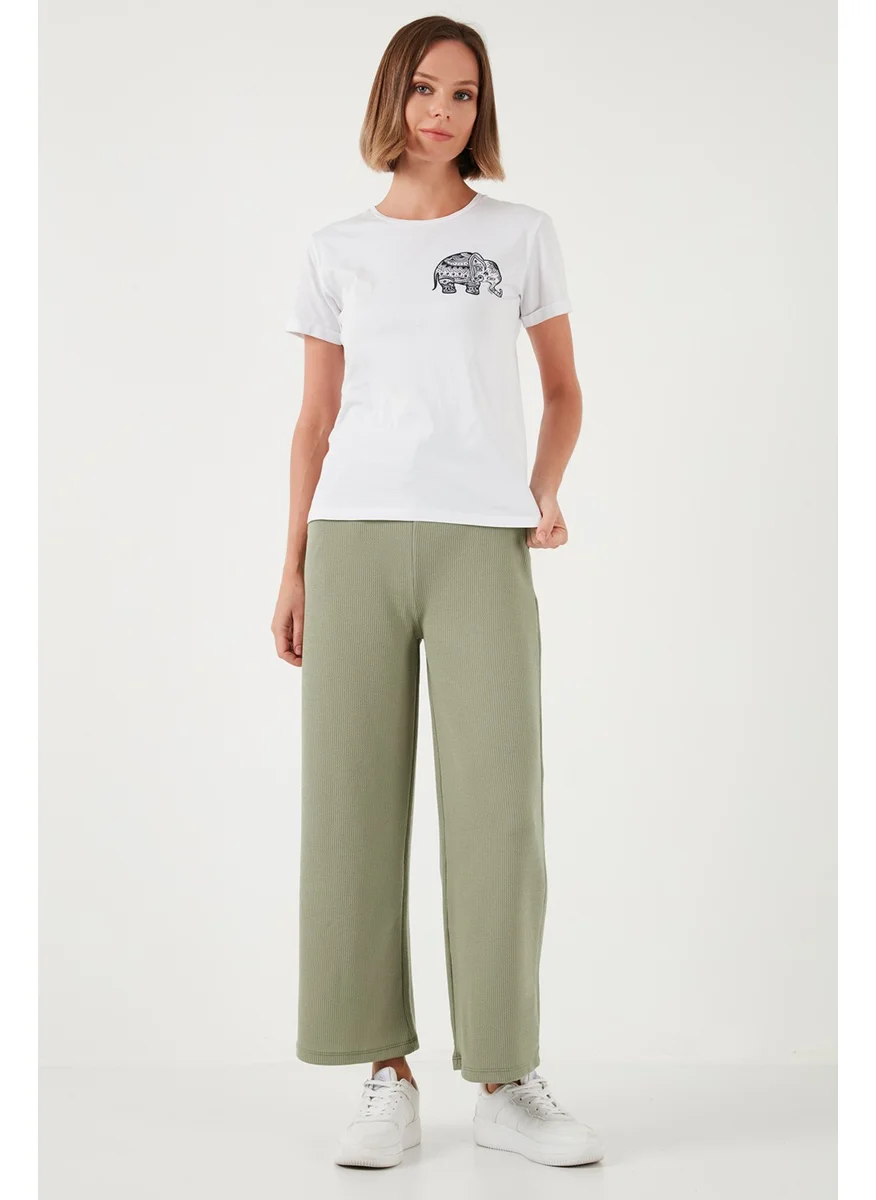 Lela Regular Fit High Waist Wide Leg Trousers Women's Trousers 5865882
