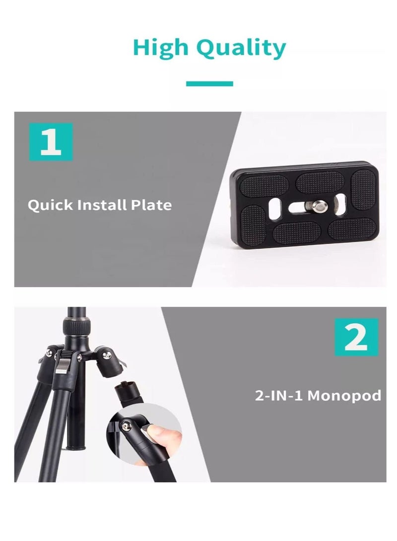 DUSALA 2-IN-1 Monopod tripod 360° Rotation Ball Head with Stable Hook 2-IN-1 Monopod Professional Tripod Stand for Tablet Mobile DSLR camera Action camera(Type 325-NB30) - Image 3