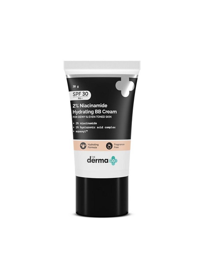 THE derma Co كريم بي بي مرطب بنسبة 2% نياسيناميد مع 1% مركب حمض الهيالورونيك وأكواكسيل، متوسط، غير لامع، لجميع أنواع البشرة - 30 جرام | 01 - عاجي - Image 1
