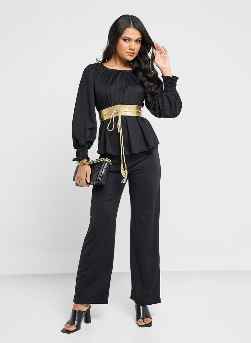 ELLA Off Shoulder Top & Pant Set - Image 1