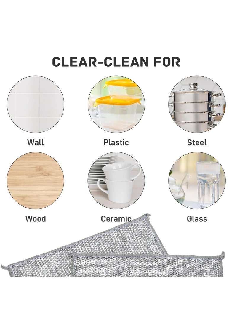 ماركة غير محددة Aluminum dishwashing sponge for cleaning dishes, 1 piece  - Image 2