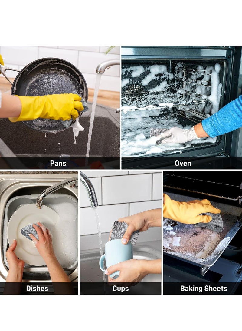 ماركة غير محددة Aluminum dishwashing sponge for cleaning dishes, 1 piece  - Image 4