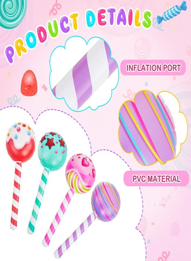Poen مجموعة بوين المكونة من 8 قطع من المصاصات القابلة للنفخ الكبيرة، بطول 29.53 بوصة، لتزيين حفلات أعياد الميلاد، تتضمن مصاصات عملاقة قابلة للنفخ على شكل بالونات حلوى، مثالية كهدايا للحفلات ذات الطابع الخاص (لطيفة). - Image 4