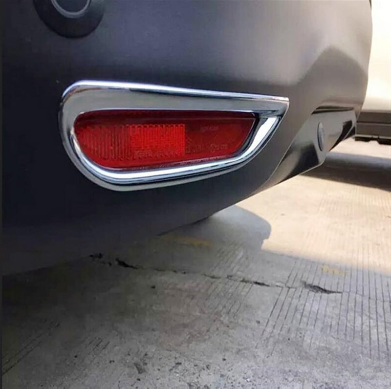 QASULER Chrome Rear Fog Light Lamp Covers for Nissan Qashqai J11 - Image 3