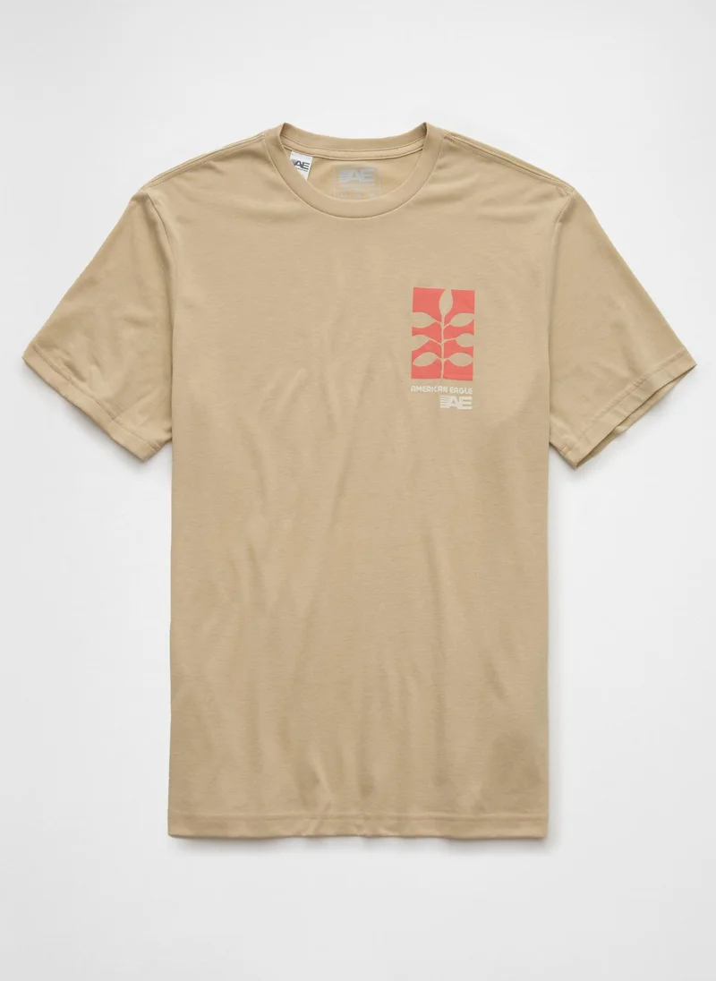 American Eagle Logo Detail Crew Neck T-Shirt