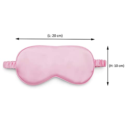 Jenna™ Natural Silk Sleeping Eye Shade Mask Cover for Insomnia, Meditation, Puffy Eyes and Dark Circles BabyPink - Image 4