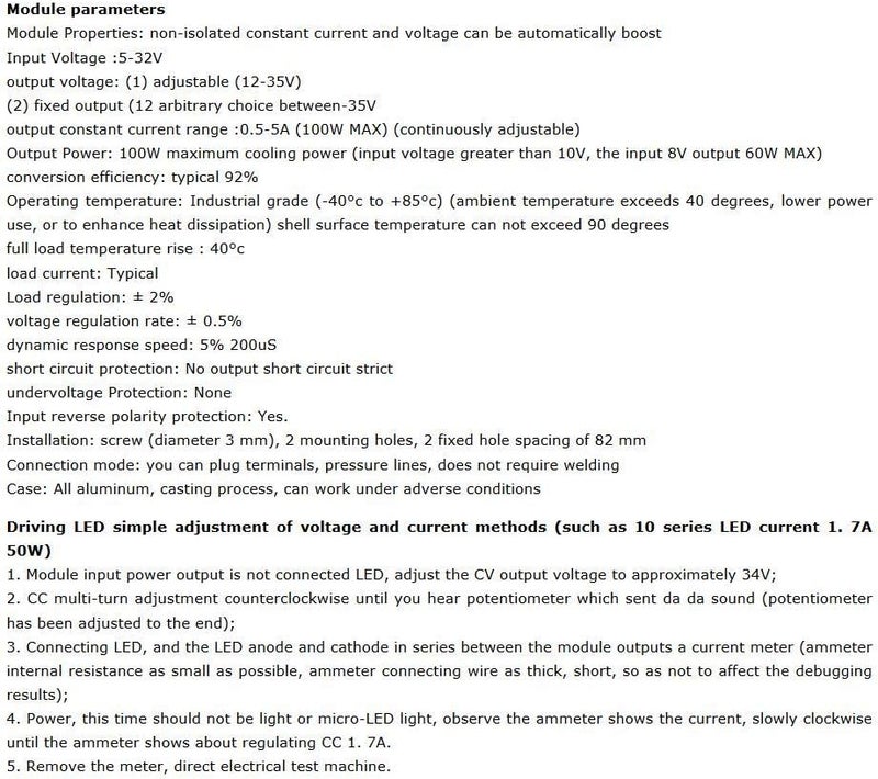 كلاراكو محول تيار مستمر Klarako QS-1235CCBA-100W لمصباح LED للسيارة والكمبيوتر المحمول، محول تيار مستمر/فولت - Image 2