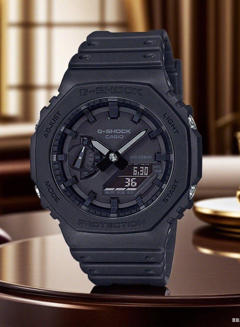 CASIO G-Shock Black Men's Watch Fashion Analog Digital Quartz Watch GA-2100-1A1 - Image 1