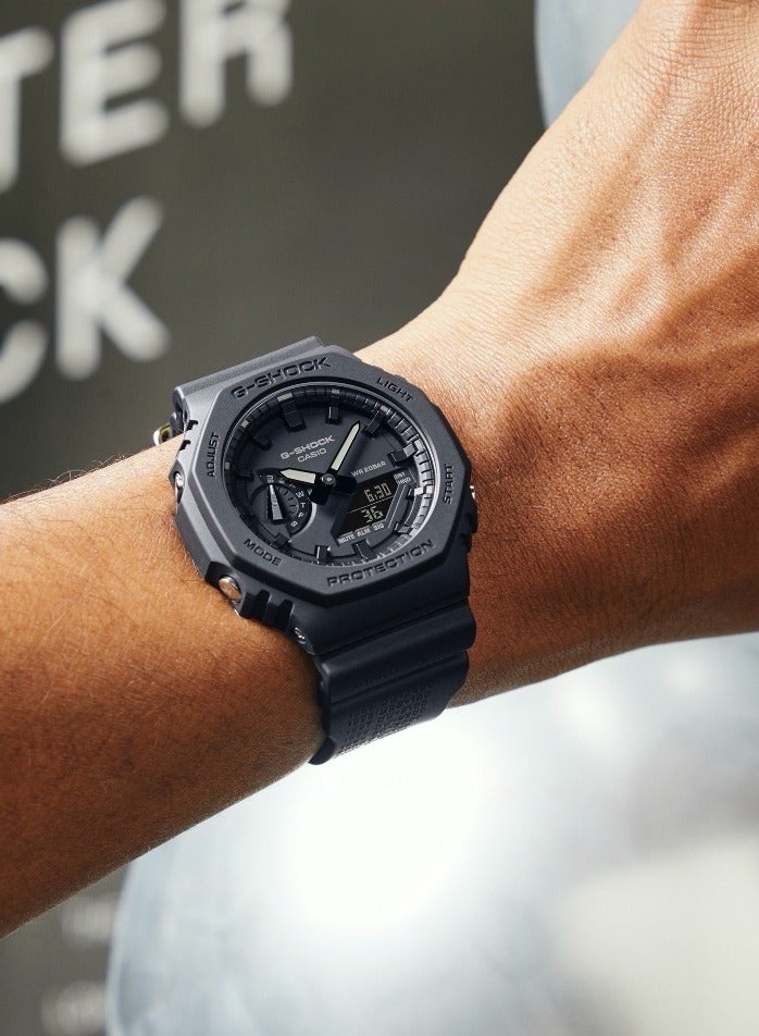 CASIO G-Shock Black Men's Watch Fashion Analog Digital Quartz Watch GA-2100-1A1 - Image 3