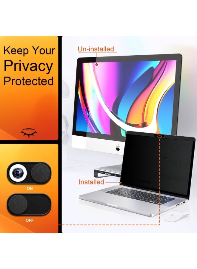 **حاجب شاشة مغناطيسي للخصوصية لجهاز MacBook Pro مقاس 14 إنش (إصدارات 2021-2025، M1-M5)، قابل للإزالة وسهل التركيب والفك، مضاد للضوء الأزرق والوهج، متوافق مع أجهزة Mac Pro مقاس 14.2 إنش** - Image 4