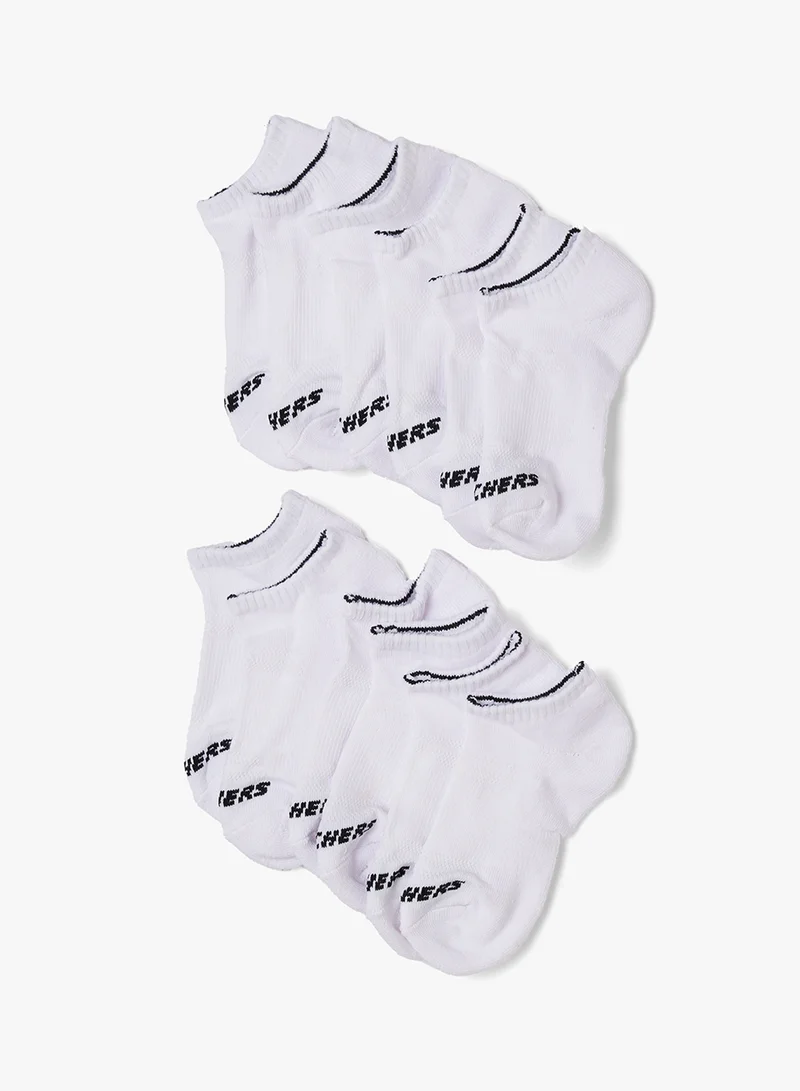 سكيتشرز 6 Pack Half-Terry No-Show Socks