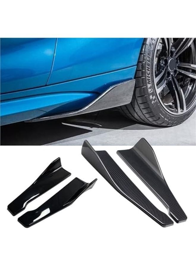 Universal Car Side Skirt Bumper Spoiler Splitter Protector Carbon Fiber Look For Seat Leon Mk1 Peugeot 307 Cc - Image 3