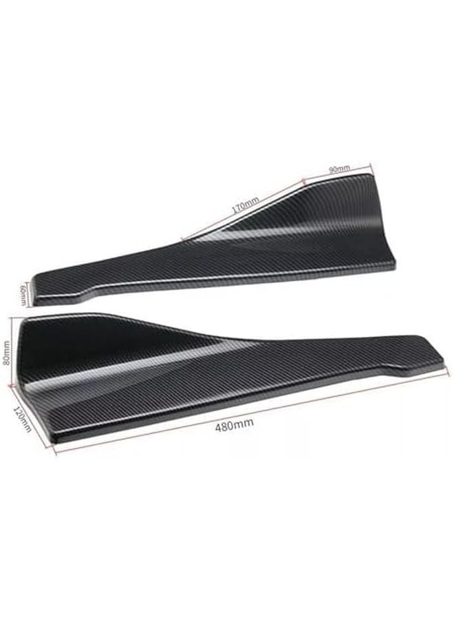 Universal Car Side Skirt Bumper Spoiler Splitter Protector Carbon Fiber Look For Seat Leon Mk1 Peugeot 307 Cc - Image 5