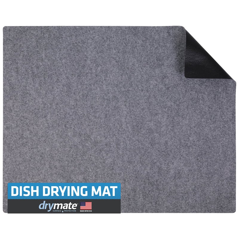 Drymate Xl Dish Drying Mat  Oversized (19 X24 )  Low-Profile  Super Absorbent  Quick Dry Fabric  Waterproof & Slip-Resistant  For Kitchen Counter  Trimmable  Easy To Clean (Usa Made)(Light Grey) - Image 1