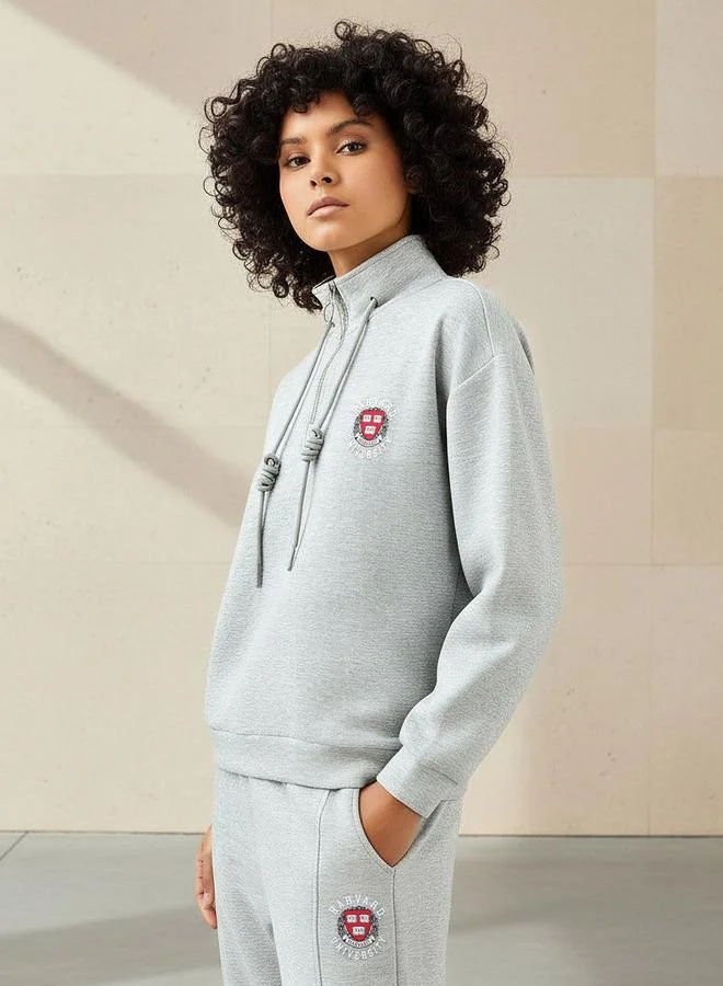 اس بي كاركترز Regular Fit Sweatshirt with Harvard University Detail