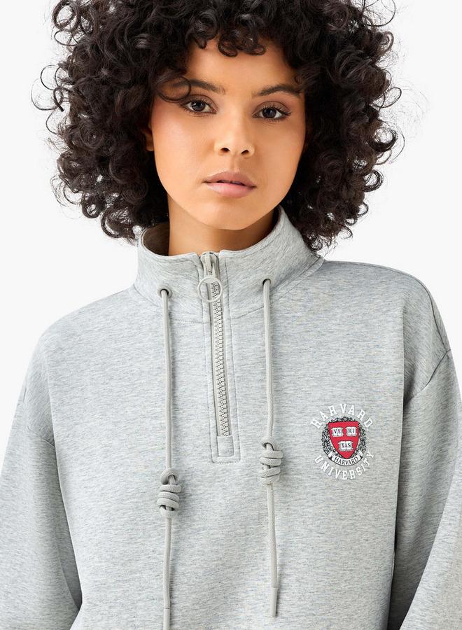 SP Characters Regular Fit Sweatshirt with Harvard University Detail - Image 5