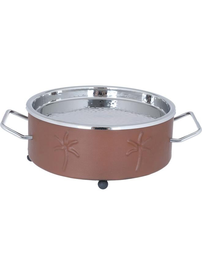 السيف  وعاء تدفئة الطعام من الفولاذ 14 × 18 × 26 سم مع وعاء مزدوج بني - Image 1