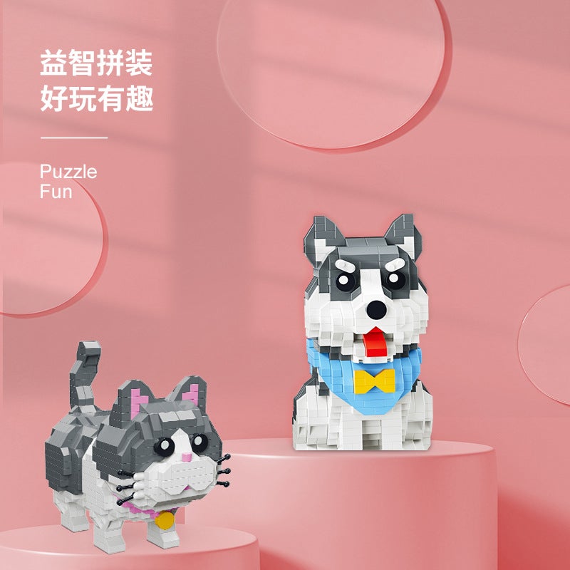 Magic 93003 Microparticle Corgi Erha Small Animal Creative Assembled Toy Pet Cat Building Blocks Orange Cat Model 5 - Image 3