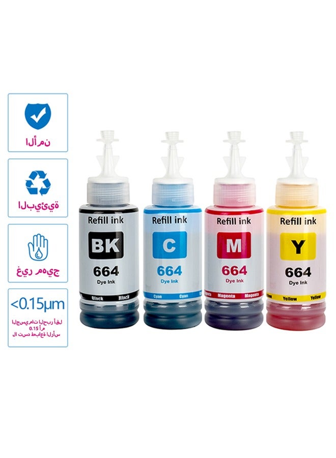 Ink Set 664 for Epson for EcoTank Printer L210 L220 L300 L355 L365 L555 L1300  - Image 2