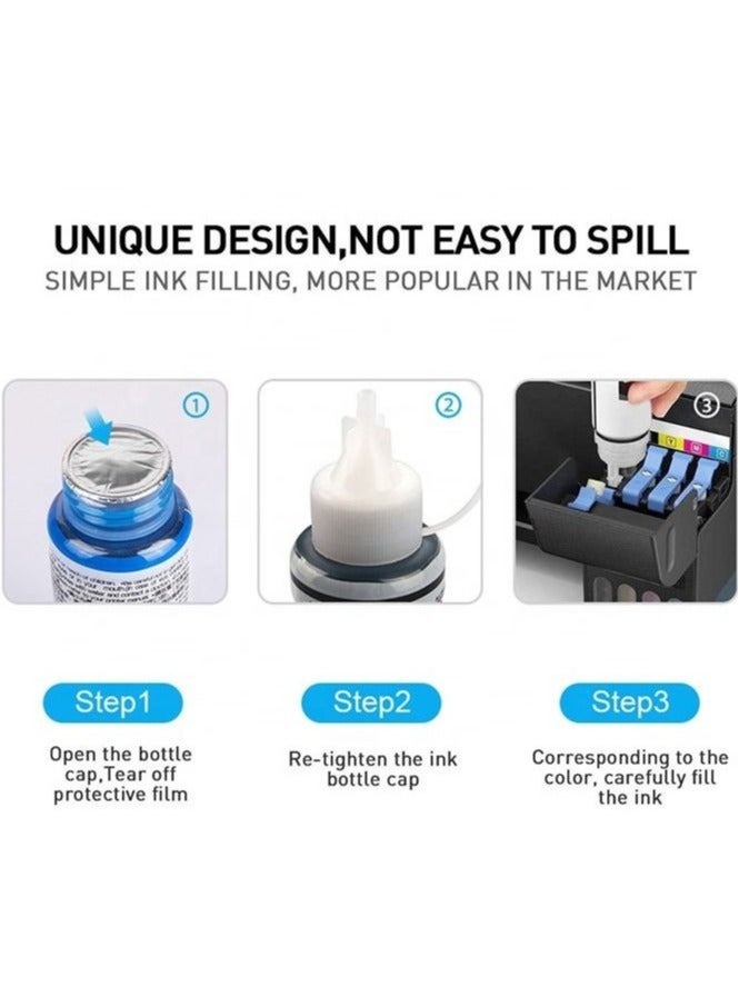 Ink Set 664 for Epson for EcoTank Printer L210 L220 L300 L355 L365 L555 L1300  - Image 3