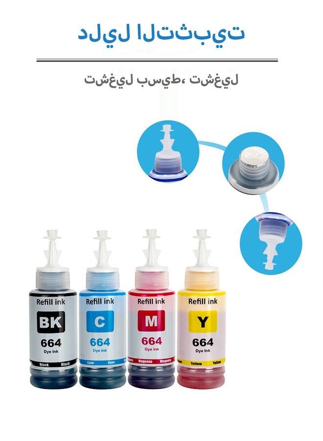 Ink Set 664 for Epson for EcoTank Printer L210 L220 L300 L355 L365 L555 L1300  - Image 4