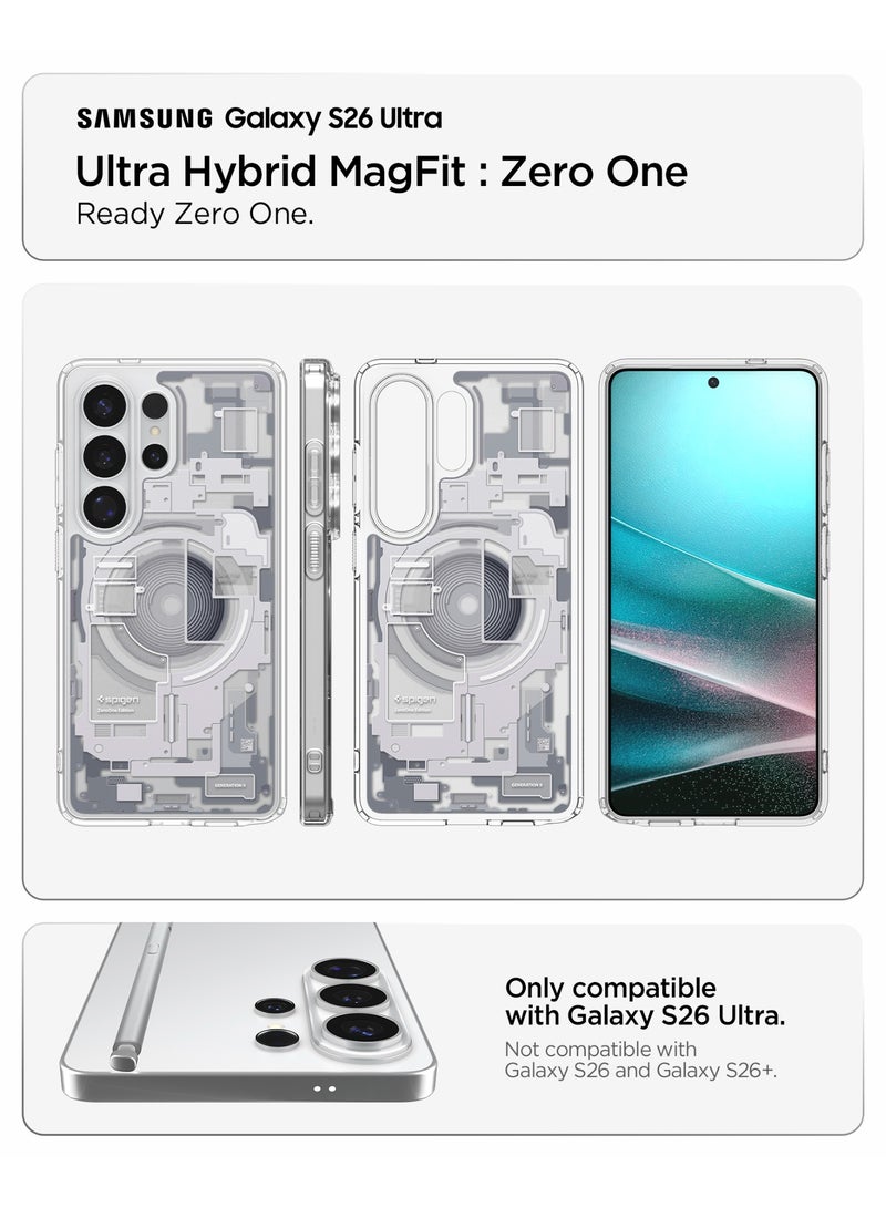Spigen غطاء سبجن الترا هايبرد ماغ فيت لجهاز سامسونج جالاكسي S26 ألترا [متوافق مع ماغ سيف] (2026) - أبيض زيرو وان - Image 2