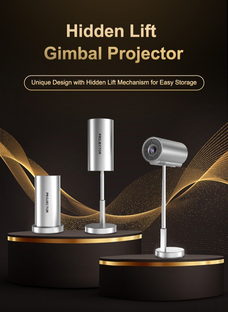 TS3 Hidden bracket projector with Integrated telescopic pan tilt 4K Android11 Wifi6  Rotatable Smart  TV 720P Cinema Portable Outdoor Sync Phone Proyector for 1080P  Movie  - Image 1