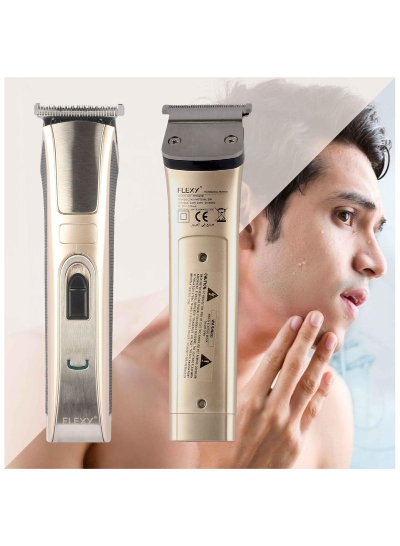 Flexy FLEXY Professional Trimmer: Stainless Steel Blades, High-Speed Silver Alloy Motor, 8-Hour Charge for 60 Min Cordless Use, Ni-Cd Battery, Charging Indicator, 2-Year Warranty  - Image 5