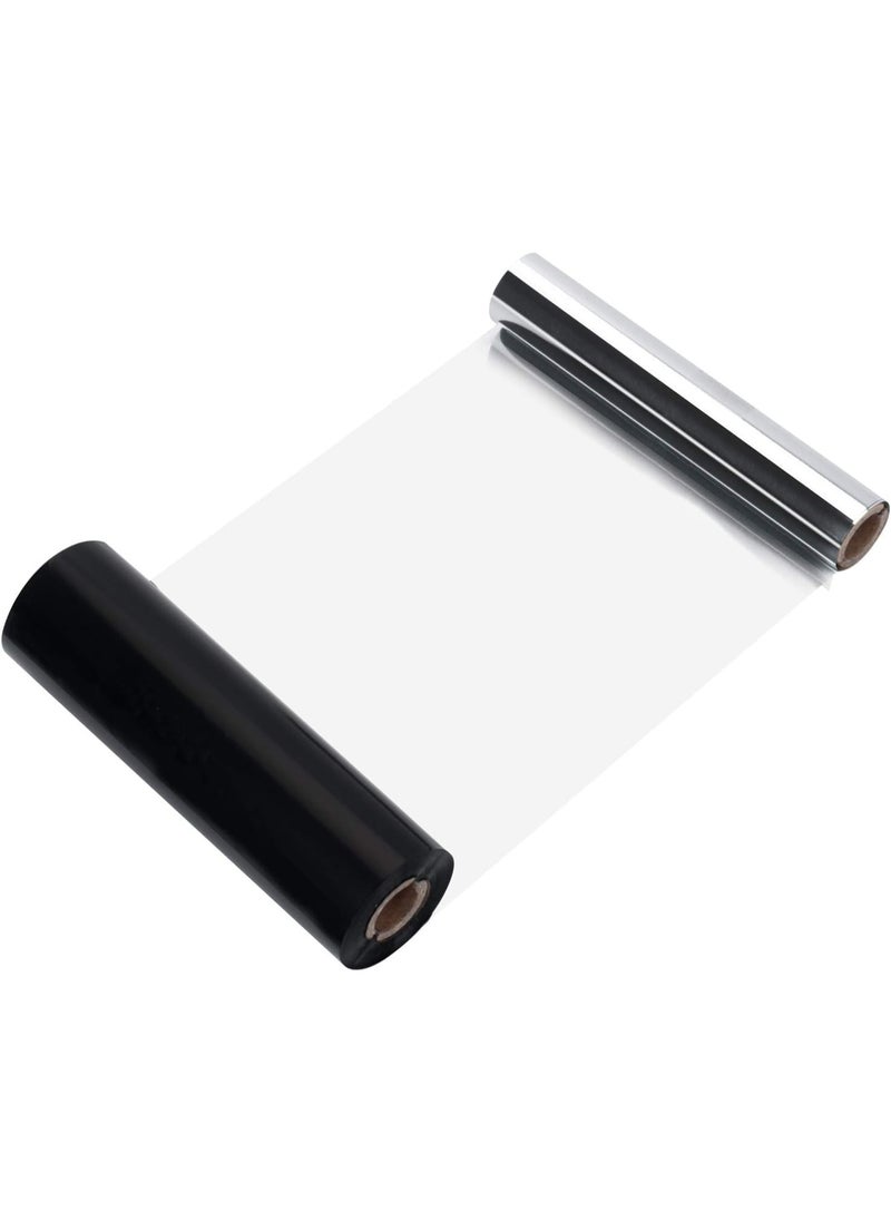 Rubik - Thermal Transfer Resin Ribbon 110mm*90m, Z550 Full Resin Ribbon Roll for PET/PE/PVC/Metallic Labels Compatible with Zebra, Gprinter, TSC, GoDex Printers (Black) - Image 1