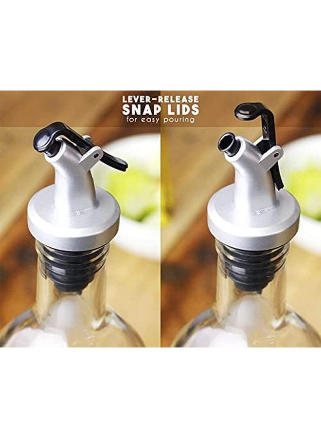 إي سي في في زجاجة موزع زيت الزيتون للمطبخ زيت الطبخ والخل إبريق زجاجي 500 مللي زجاجة زيت من الزجاج الشفاف صنبور مدفق الزيت - Image 4