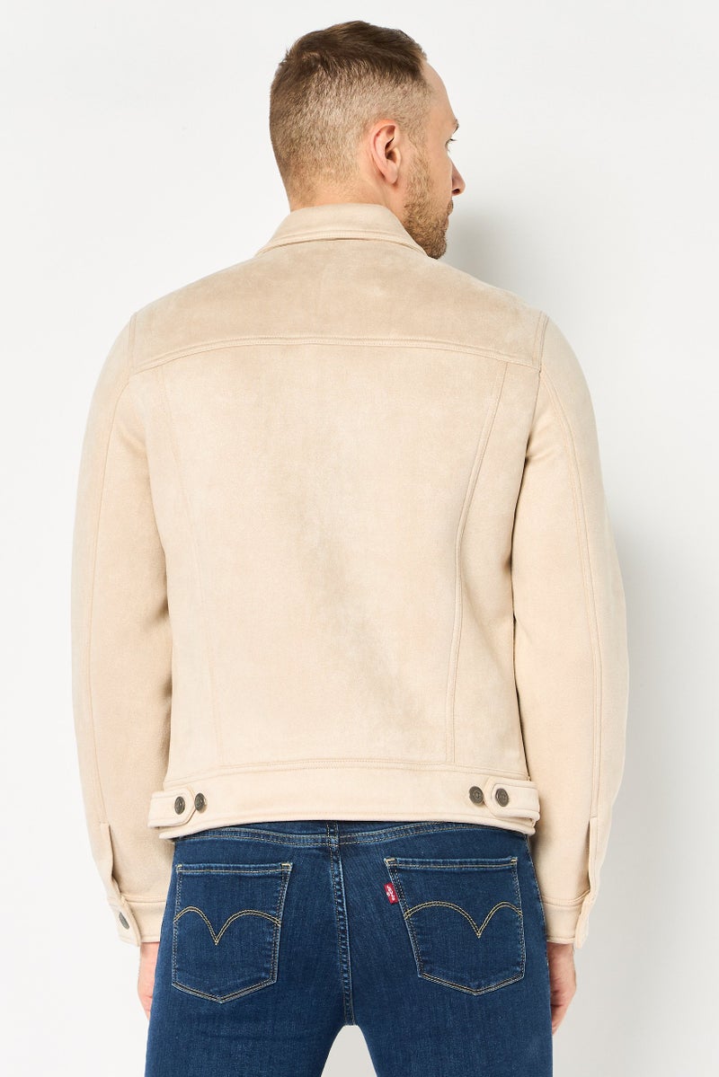 Celio جاكيت رجالي بأكمام طويلة سادة، بيج - Image 2