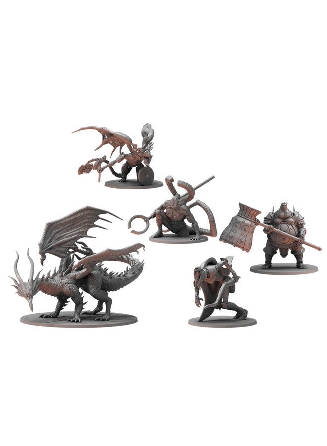 Steamforged Games Dark Souls The Roleplaying Game Miniatures Bundle: Kalameet The Last Dragon, Titanite & Stone, and Dancer of The Boreal Valley & Smough (3 Items) - Image 1