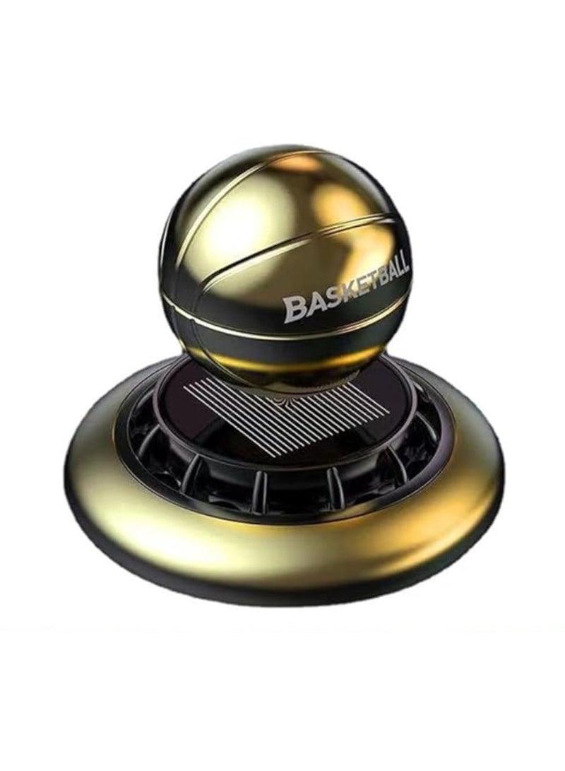 Basketball Car Air Freshener Apple Solar Energy Rotating Aromatherapy Aviation Al Alloy Diffuser Interior Decoration Accessories Diffuser For Car And Home Essential Oil Air Freshener