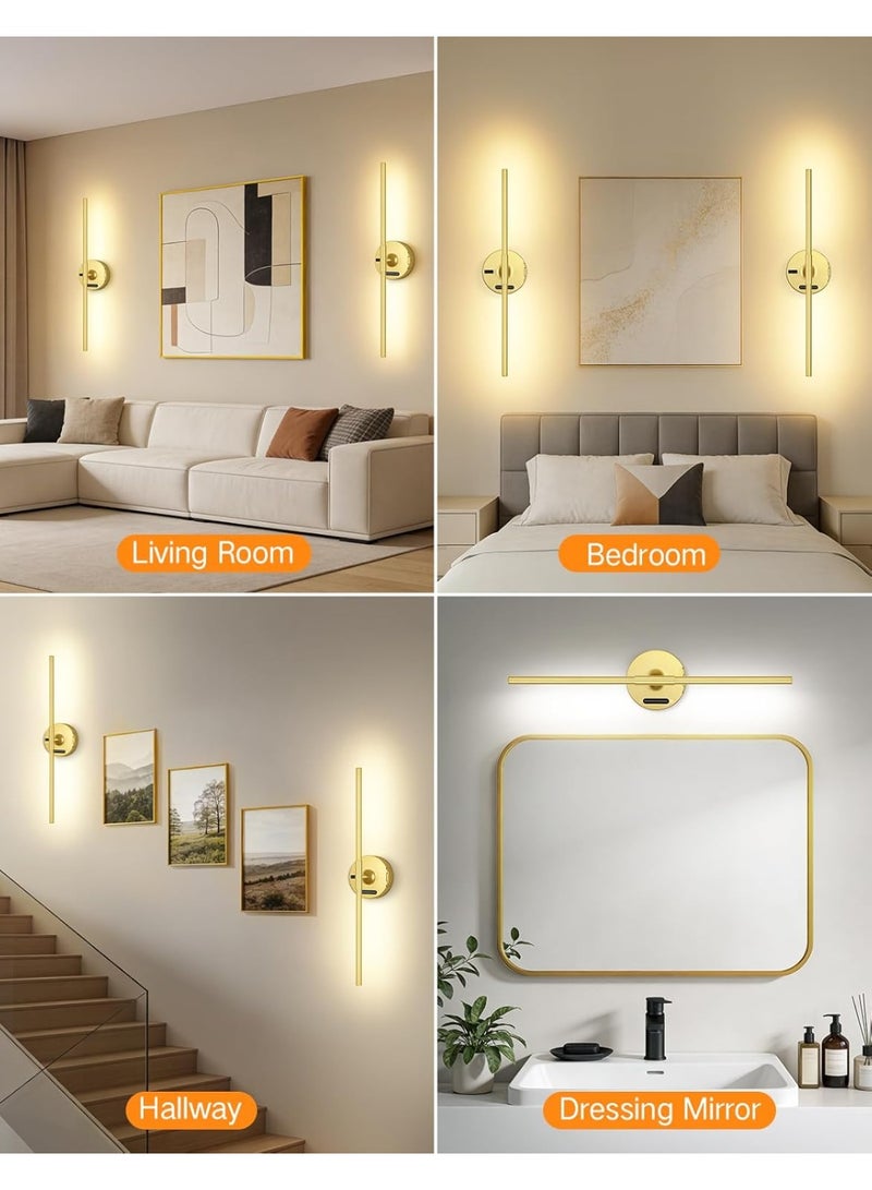 OUTON Rechargeable LED Wall Sconce with 8000mAh Removable Battery, Remote & Touch Control, Dimmable Wall Light, 3 Color Temperatures, Power Indicator, Gold - Image 4