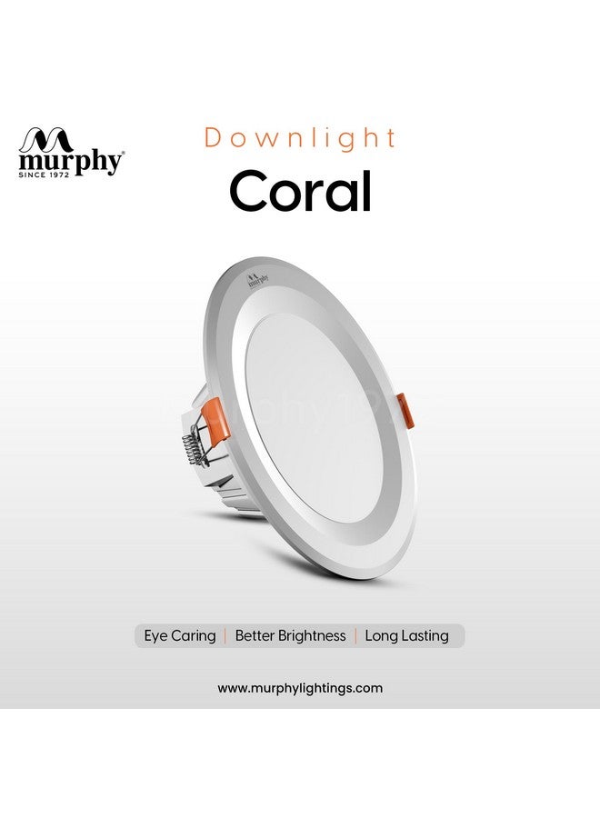 Murphy Polycarbonate Body 7W Coral LED Warm White Round Panel Conceal Down Light | Pack of 20 | Long-Lasting & Flicker-Free LED Light | Suited for 3 Inch Junction Box - Image 2