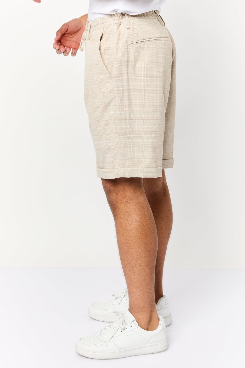 Celio شورتات تشيكر للرجال، بيج داكن - Image 3