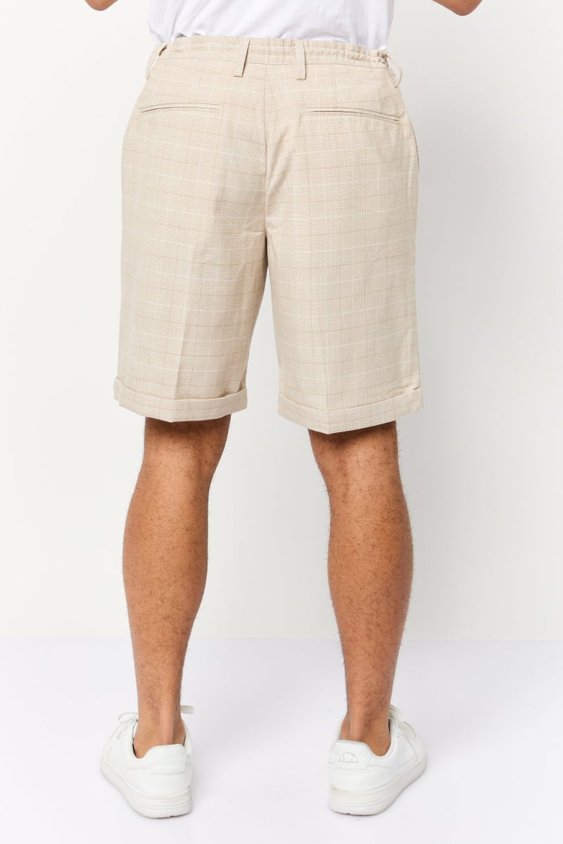 Celio شورتات تشيكر للرجال، بيج داكن - Image 4