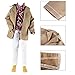 E-TING ETING Trench Coat Pack 5 Sets Fashion Casual Wear Clothes Outfit for boy Doll 1 Set Khaki Long Jacket Overcoat 3 Sets Casual Wear Clothes 1pc Swim Trunks - Image 4
