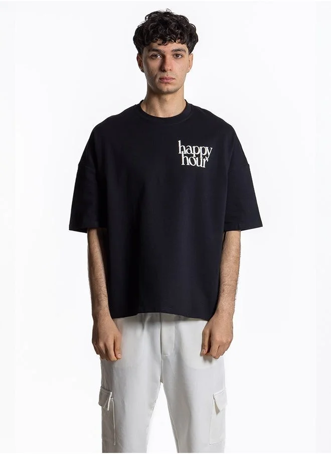 شايبس تيشيرت مطبوع بشعار