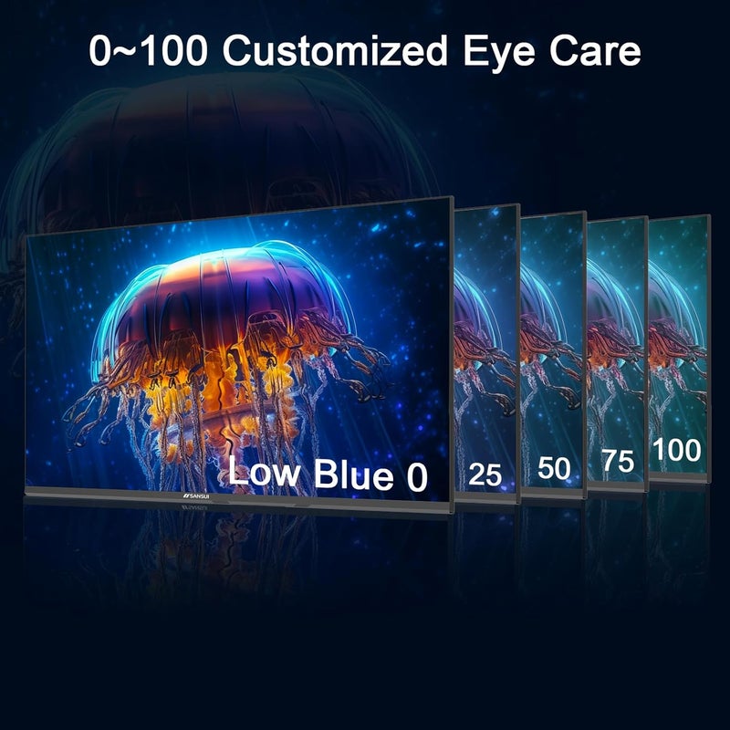 Sansui شاشة 24 بوصة، شاشة IPS بدقة FHD، شاشة كمبيوتر بتردد 100 هرتز، قابلة للتثبيت على VESA مع مدخلات HDMI لمكتب المنزل (كابل HDMI متضمن) - Image 5
