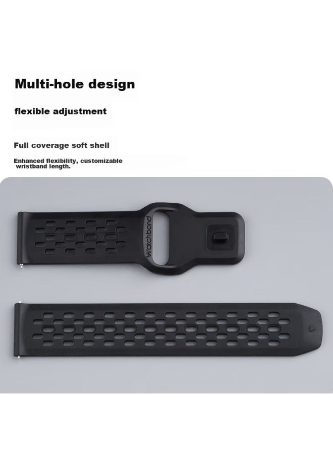 Watchbond Compatible With Huawei Watch Gt4/gt5 Strap, Fkm Fluoroelastomer Breathable Wristband, Universal For Watch4pro, Watch4/3, Smart Sports Gt3/2, Men's And Women's Gt5pro Watch Strap - Image 5