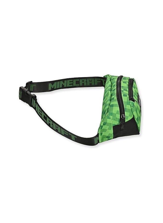 عام حقيبة حزام ظهر للأولاد - حقيبة حزام ظهر أسود وأخضر بوجه الزاحف، قابلة للتعديل، أسود وأخضر، حجم واحد. - Image 2