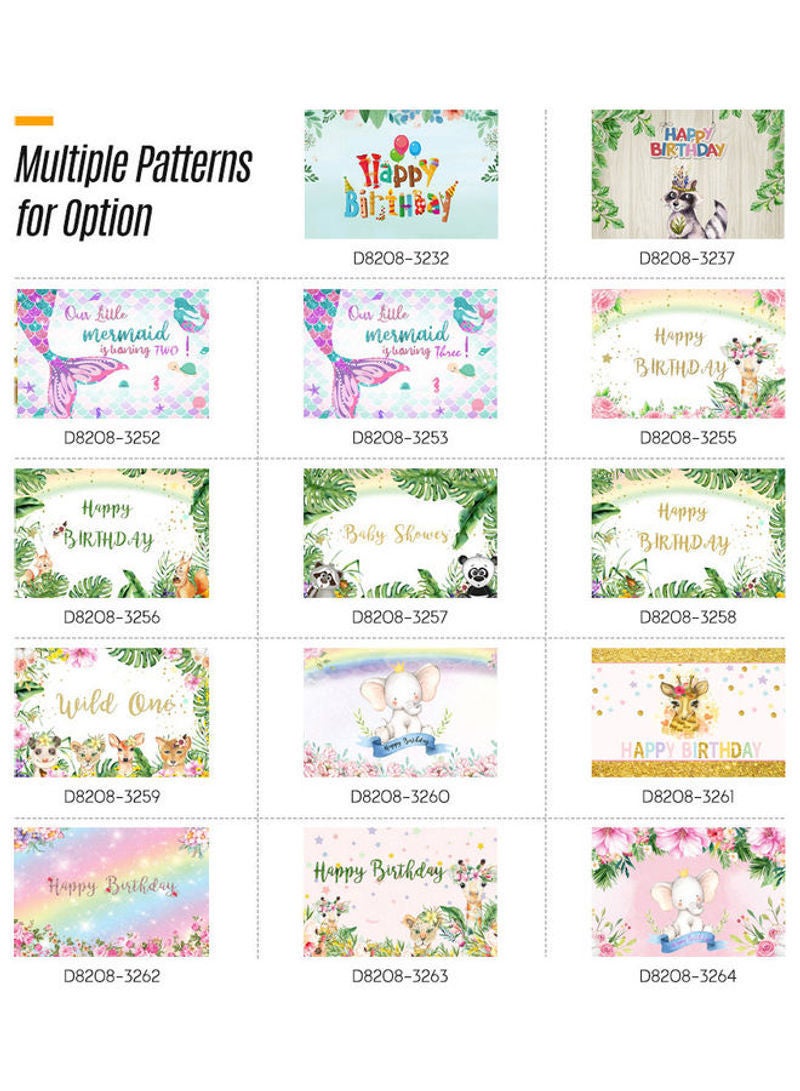NIBEMINENT Birthday Baby Shower Photography Studio Background Multicolour - Image 5