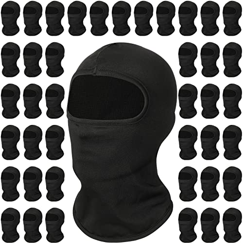 Hercicy 50 Pcs Ski Mask Balaclava Face Mask for MenWomen Full Cover Adjustable for Motorcycle Summer Winter Protection Black