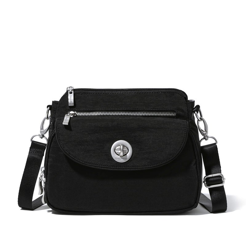 Baggallini Womens Calais Crossbody Bag Black