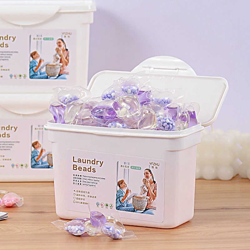 Spot Three-In-One Boxed Laundry Beads, Fragrance Beads, Long-Lasting Fragrance Laundry Beads, Smooth And Mite-Removing Multi-Effect Laundry Detergent - Image 1