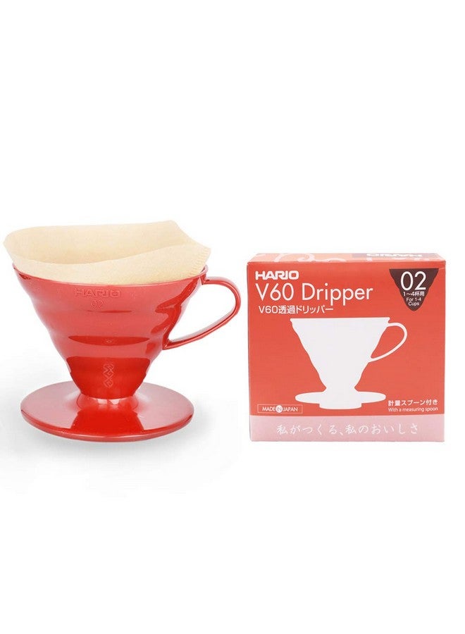 Hario V60 Plastic Coffee Dripper (Size 02, Red) - Image 4