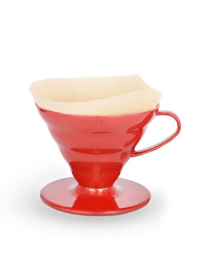 Hario V60 Plastic Coffee Dripper (Size 02, Red) - Image 2